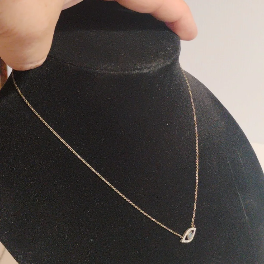 Evil Eye Guardian Necklace Set In Brilliant Stones Stamped 480 PM - Picture 5 of 8